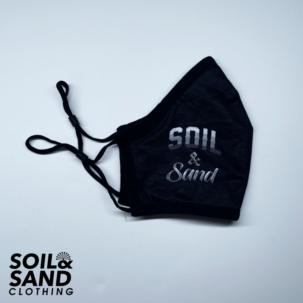 Face Mask Black & White Soil and Sand