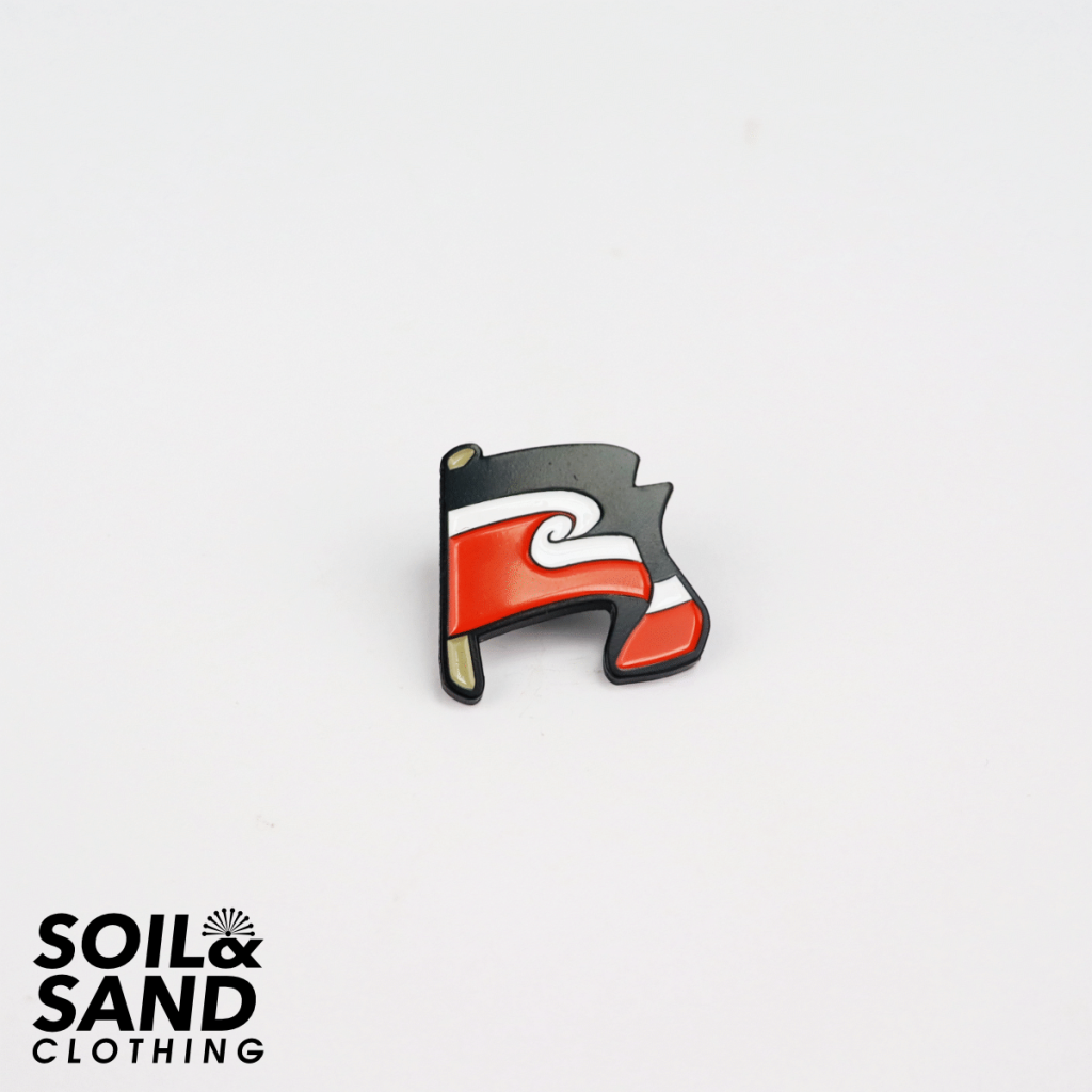 Tino Rangatiratanga Flag Pin Soil and Sand