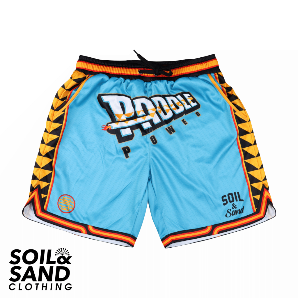 Paddle Power Shorts Teal Soil and Sand