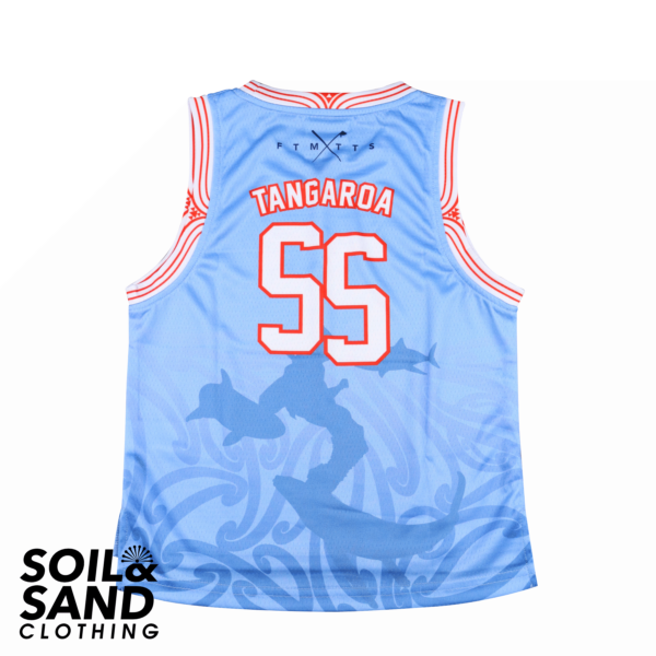 Kids Tangaroa Singlet - Light Blue - Image 3