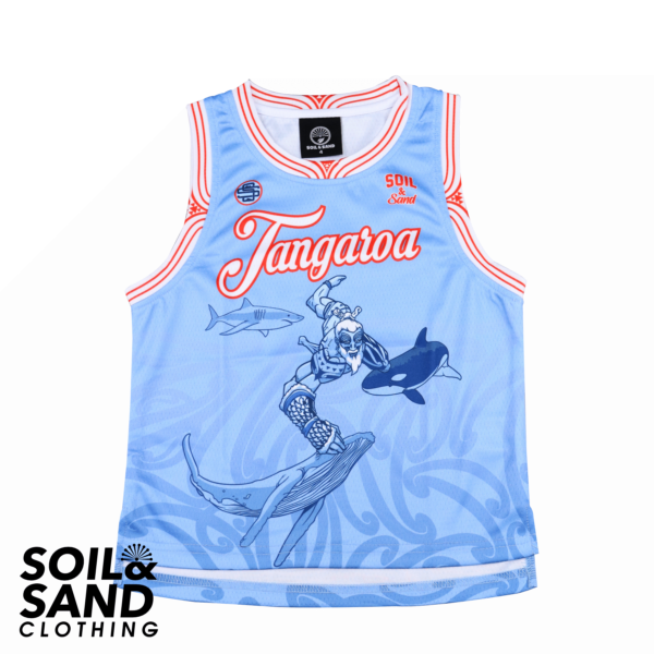 Kids Tangaroa Singlet - Light Blue