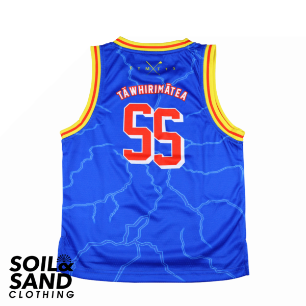 Kids Tāwhirimātea Singlet - Royal Blue - Image 2