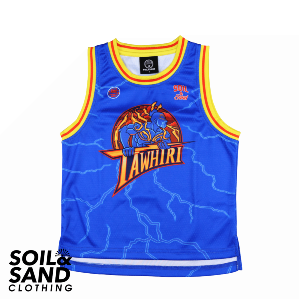 Kids Tāwhirimātea Singlet - Royal Blue