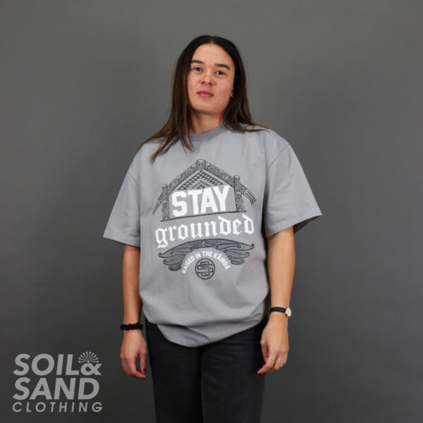 Boxed Grounded Tee - Smoke Grey - Image 3