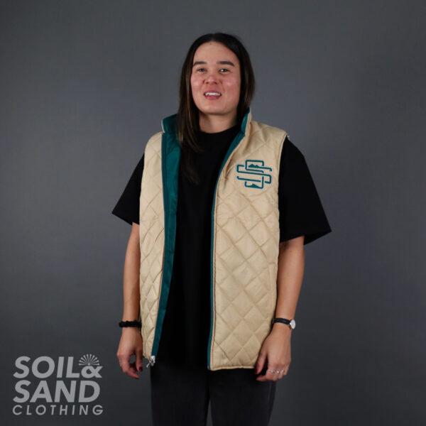 Rip Reversible Vest - Jade & Sand - Image 5