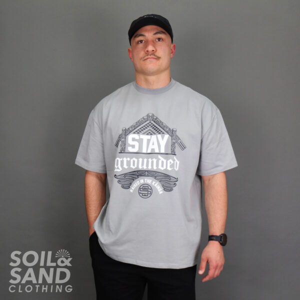 Boxed Grounded Tee - Smoke Grey - Image 2
