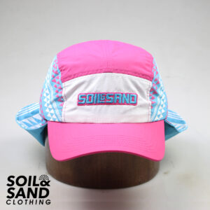 Flap Hat - Pink & Baby Blue