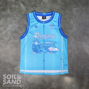 Kids Ranginui Singlet - Sky Blue