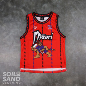 Kids Māori Singlet - Red